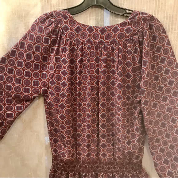 NWT✨Joie Silk Dress, smocked waist, 3/4 sleeves,L - Picture 5 of 8